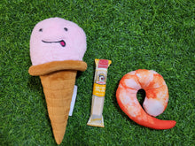 Load image into Gallery viewer, Pawful Swagox- Icecream and Shrimp Toy
