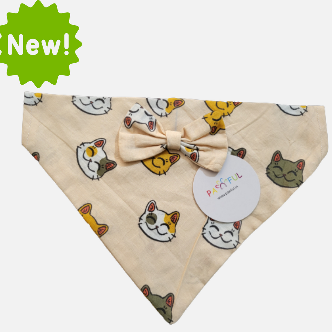 Dog Bandana- Creamy Kitten by Pawful