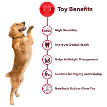 Load image into Gallery viewer, Pawful Non-Toxic Rubber Hole Ball Chew Toy, Puppy/Dog Teething Toy
